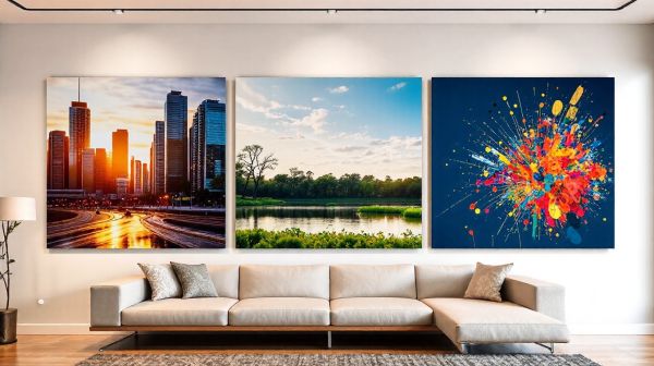 10 inspirations de triptyques pour un mur contemporain