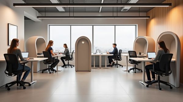 Aménager un espace de travail silencieux avec des cabines acoustiques open space