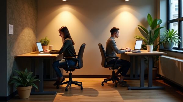 Les avantages après trois mois avec un bureau assis-debout