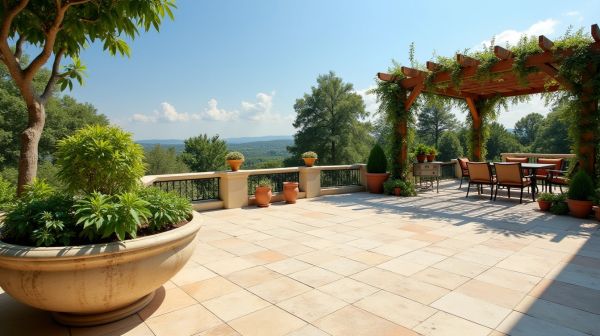 Optimiser votre aménagement extérieur avec le carrelage en travertin