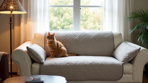 Une housse canapé chat pour protéger votre mobilier efficacement